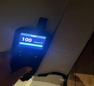 Humidimétrie 2ᵉ — relevé en sous-face de plafond, valeur maximale de l’appareil.